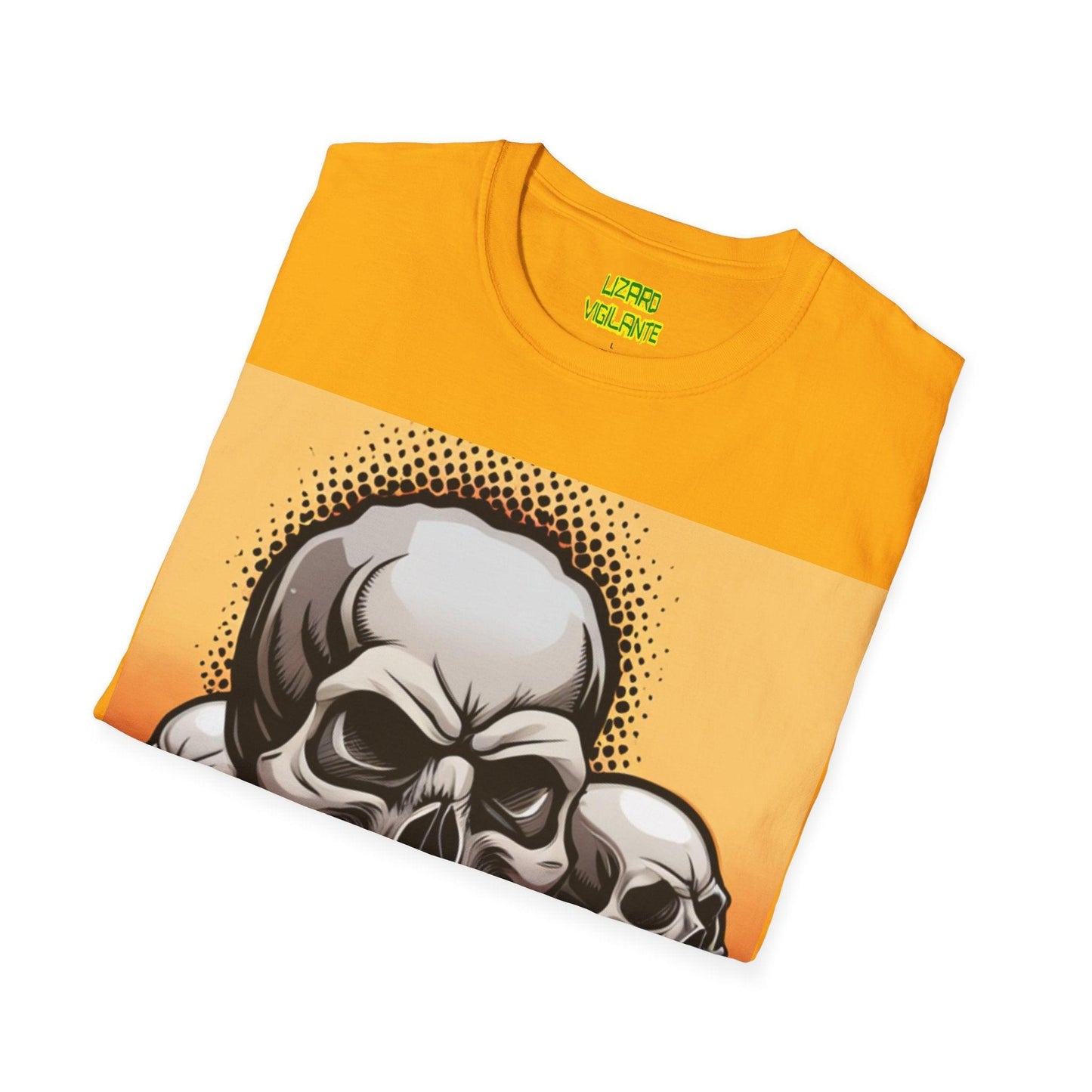 Gray Skulls Unisex Softstyle T-Shirt - Lizard Vigilante