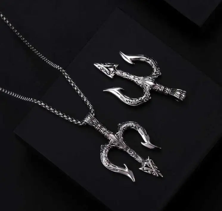 Sea King Trident Cross Border Necklace Pendant