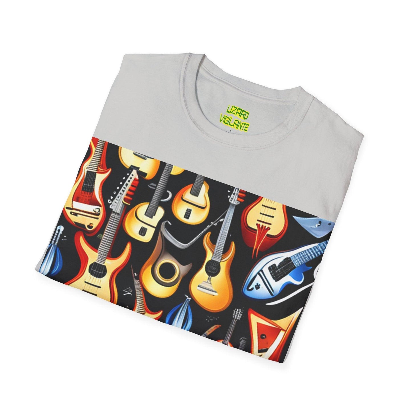 Guitarist's Gift For Music Unisex Softstyle T-Shirt - Lizard Vigilante