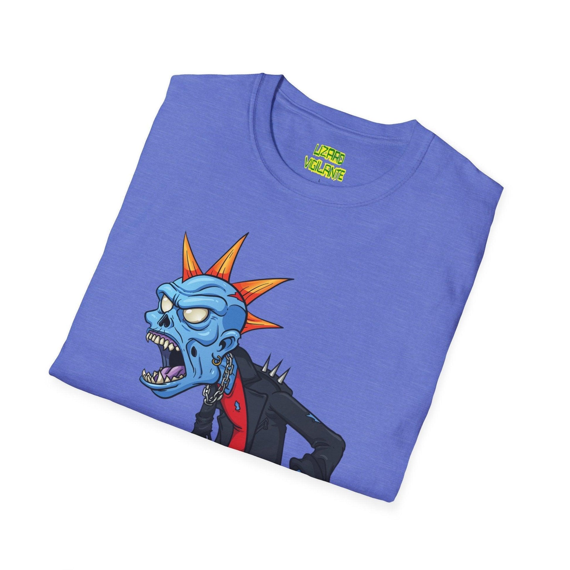 Punk Zombie Unisex Softstyle T-Shirt - Lizard Vigilante