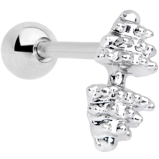 16G 1/4 Clear Gem Weightlifting Barbell Cartilage Tragus Earring