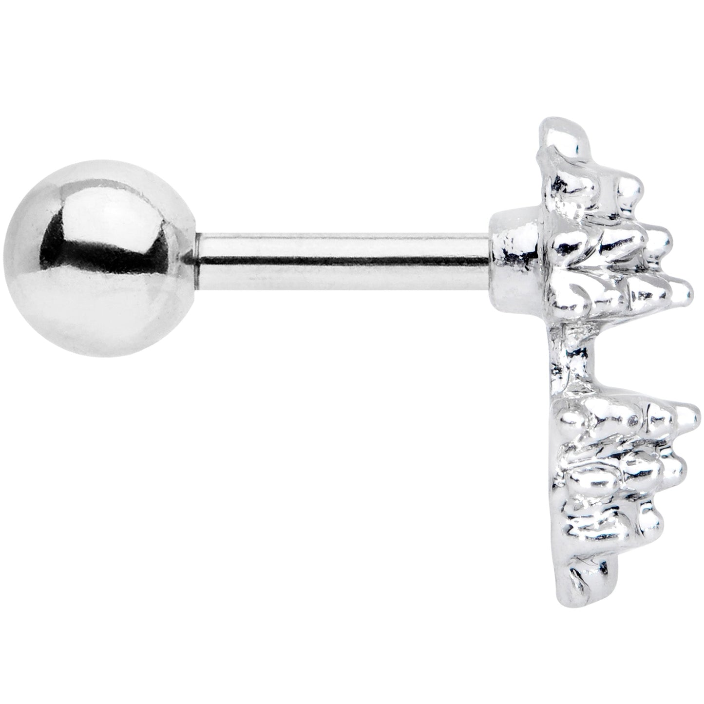 16G 1/4 Clear Gem Weightlifting Barbell Cartilage Tragus Earring