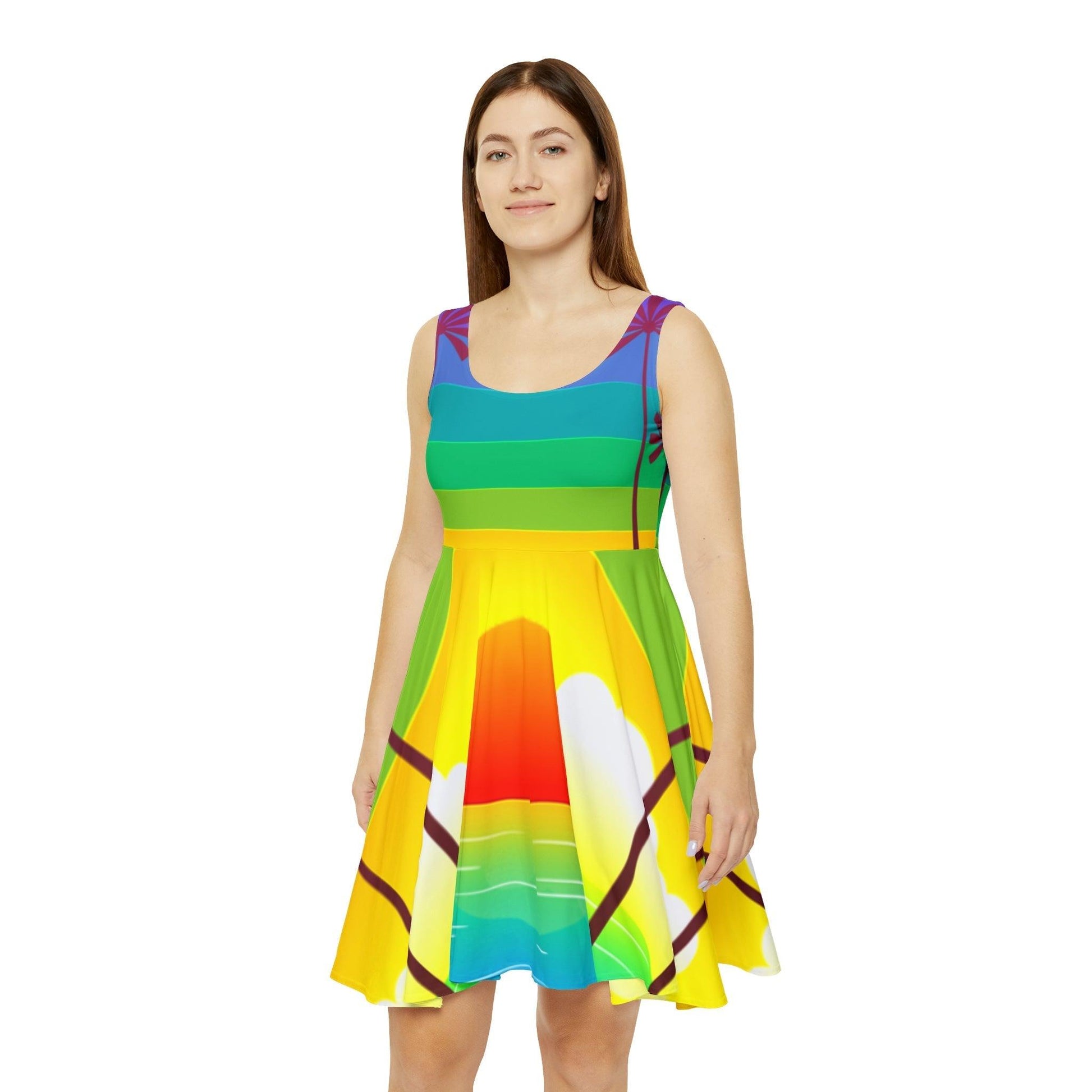 Horisun Women's Skater Dress - Lizard Vigilante