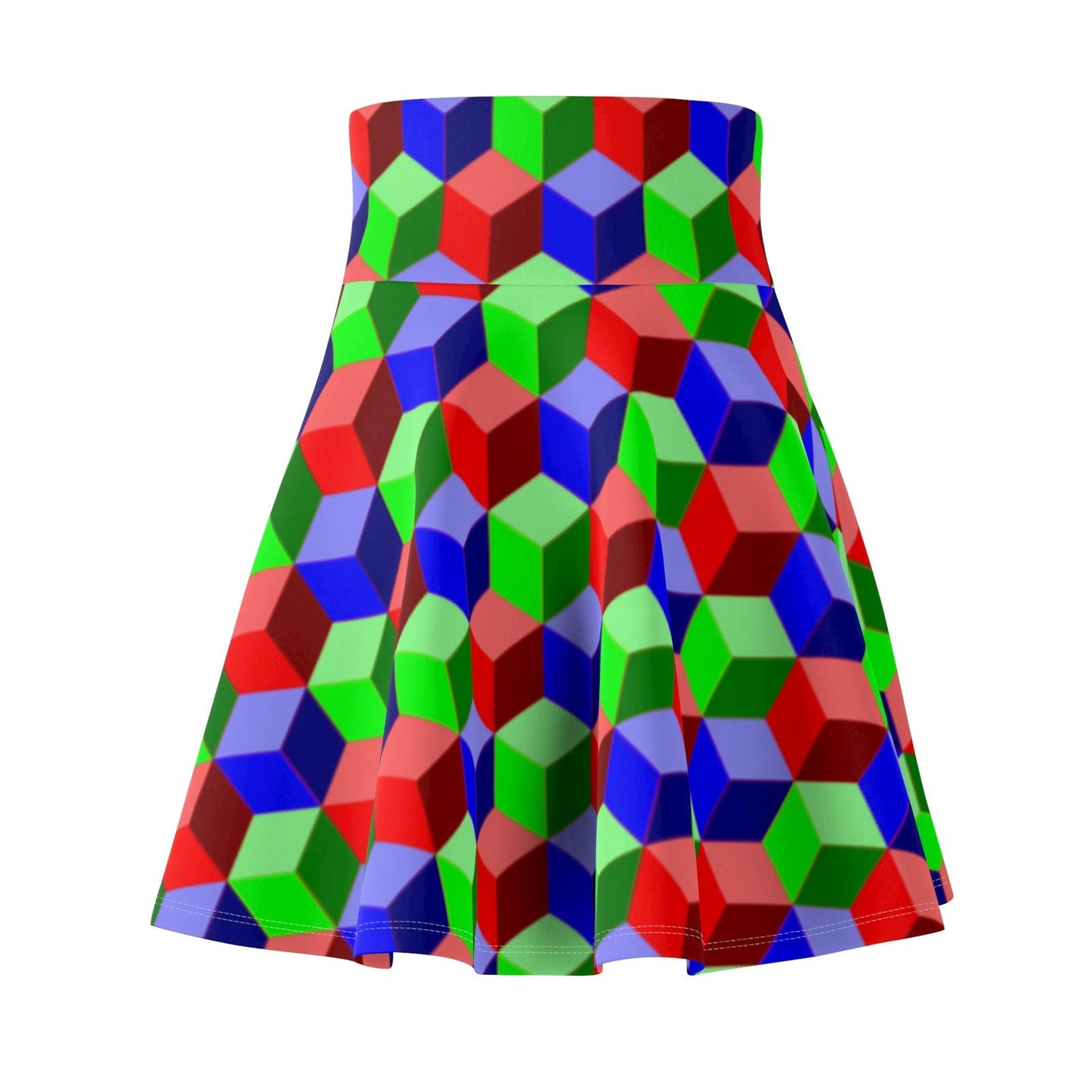 Qubed Women's Skater Skirt - Lizard Vigilante