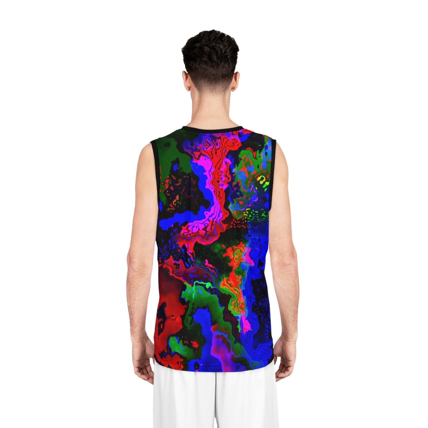 Rainbow in the Darkness Basketball Jersey - Lizard Vigilante