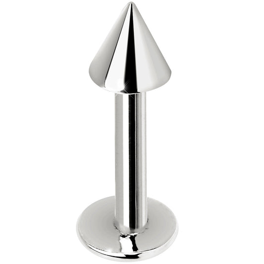 14G 5/16 Solid 14K White Gold SPIKE Labret Monroe