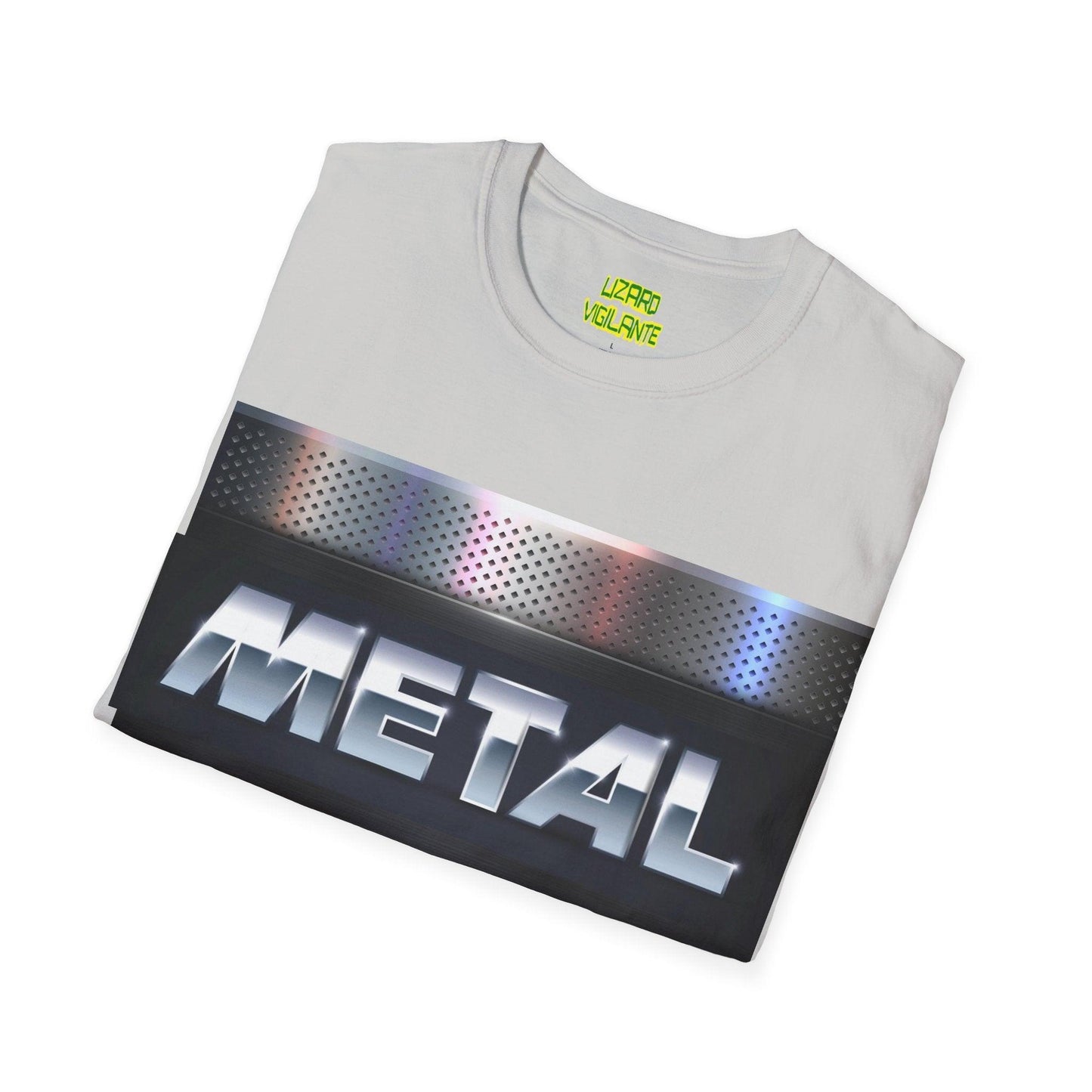 METAL Plate Unisex Softstyle T-Shirt - Lizard Vigilante