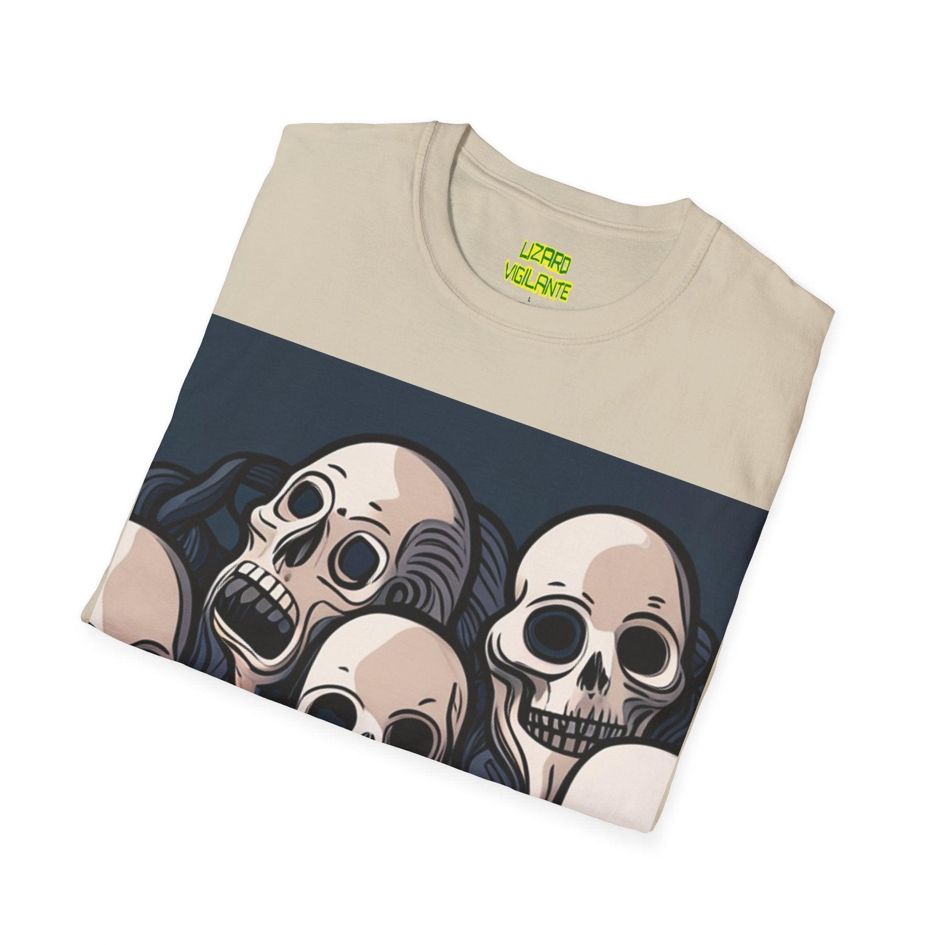 Comic Skulls Unisex Softstyle T-Shirt - Lizard Vigilante