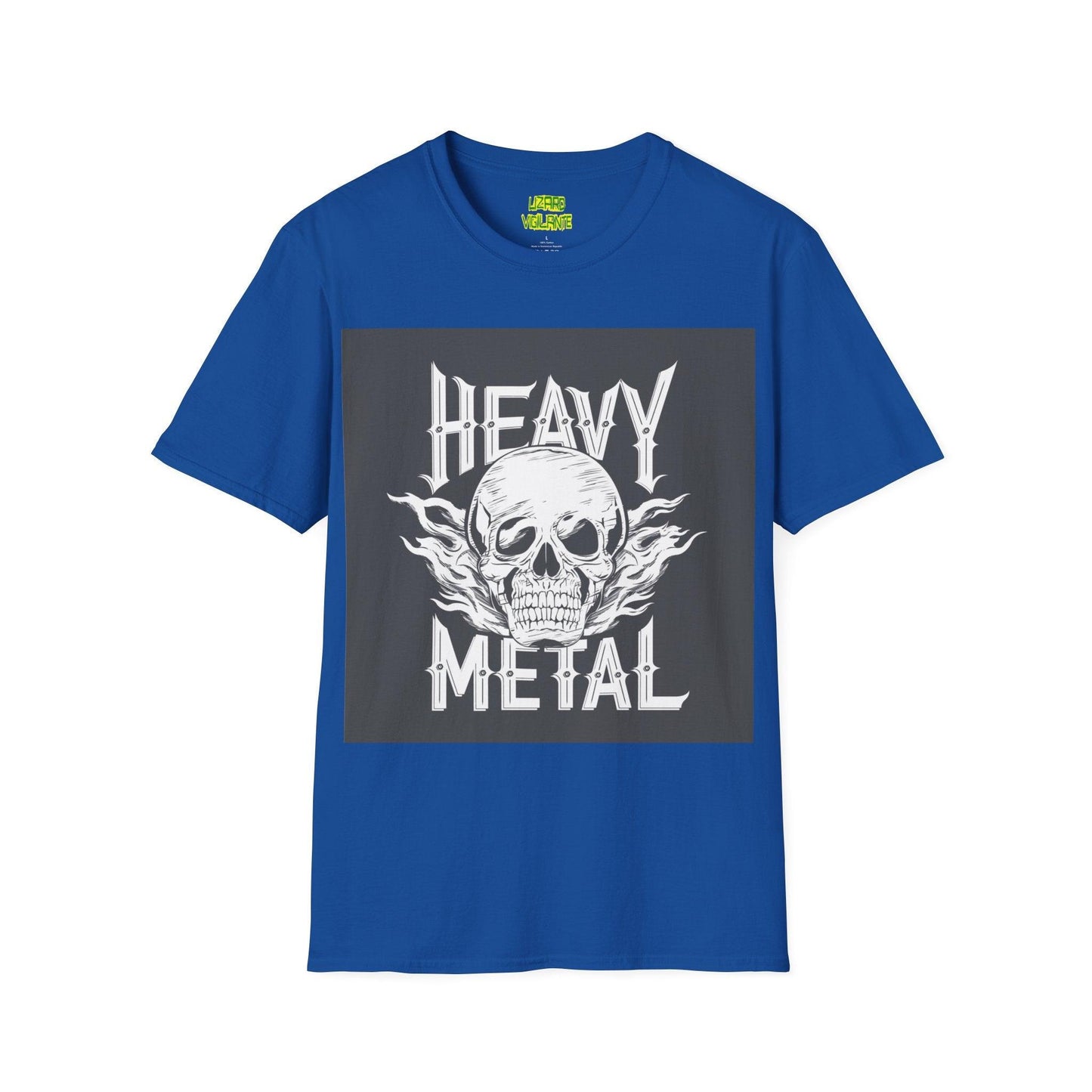 Heavy Metal Skull Unisex Softstyle T-Shirt - Lizard Vigilante