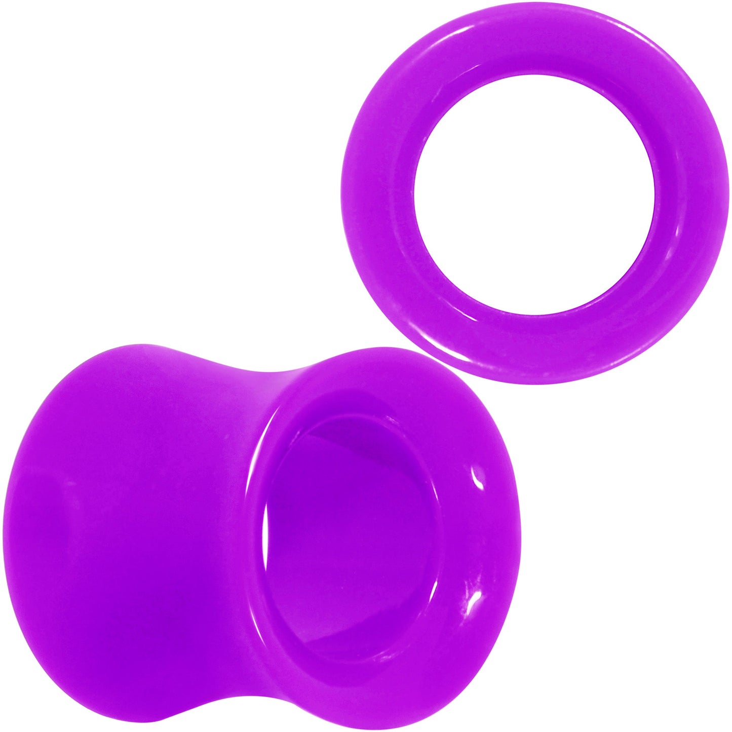 Purple Acrylic UV Saddle Tunnel Plug Set 12mm to 26mm