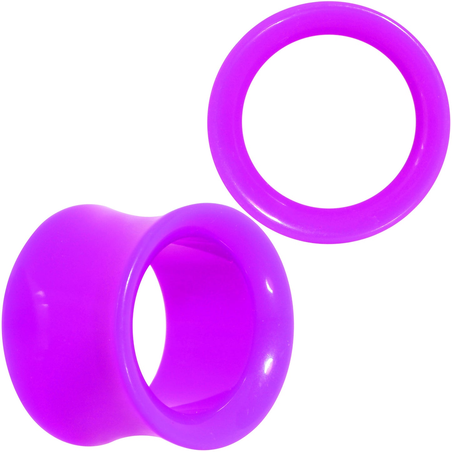 Purple Acrylic UV Saddle Tunnel Plug Set 12mm to 26mm
