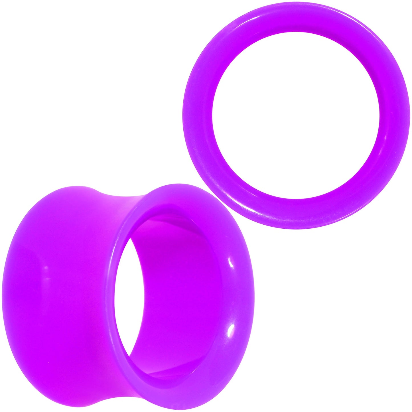 Purple Acrylic UV Saddle Tunnel Plug Set 12mm to 26mm