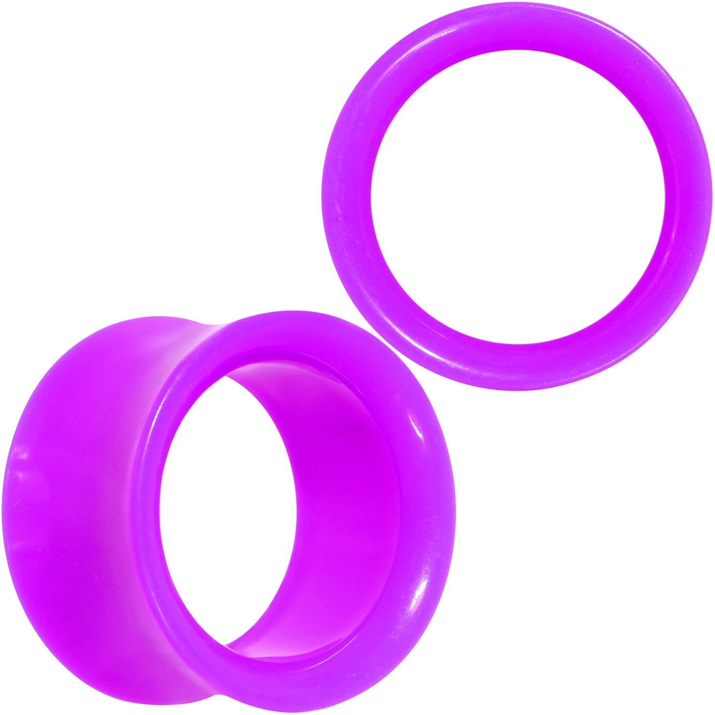 Purple Acrylic UV Saddle Tunnel Plug Set 12mm to 26mm