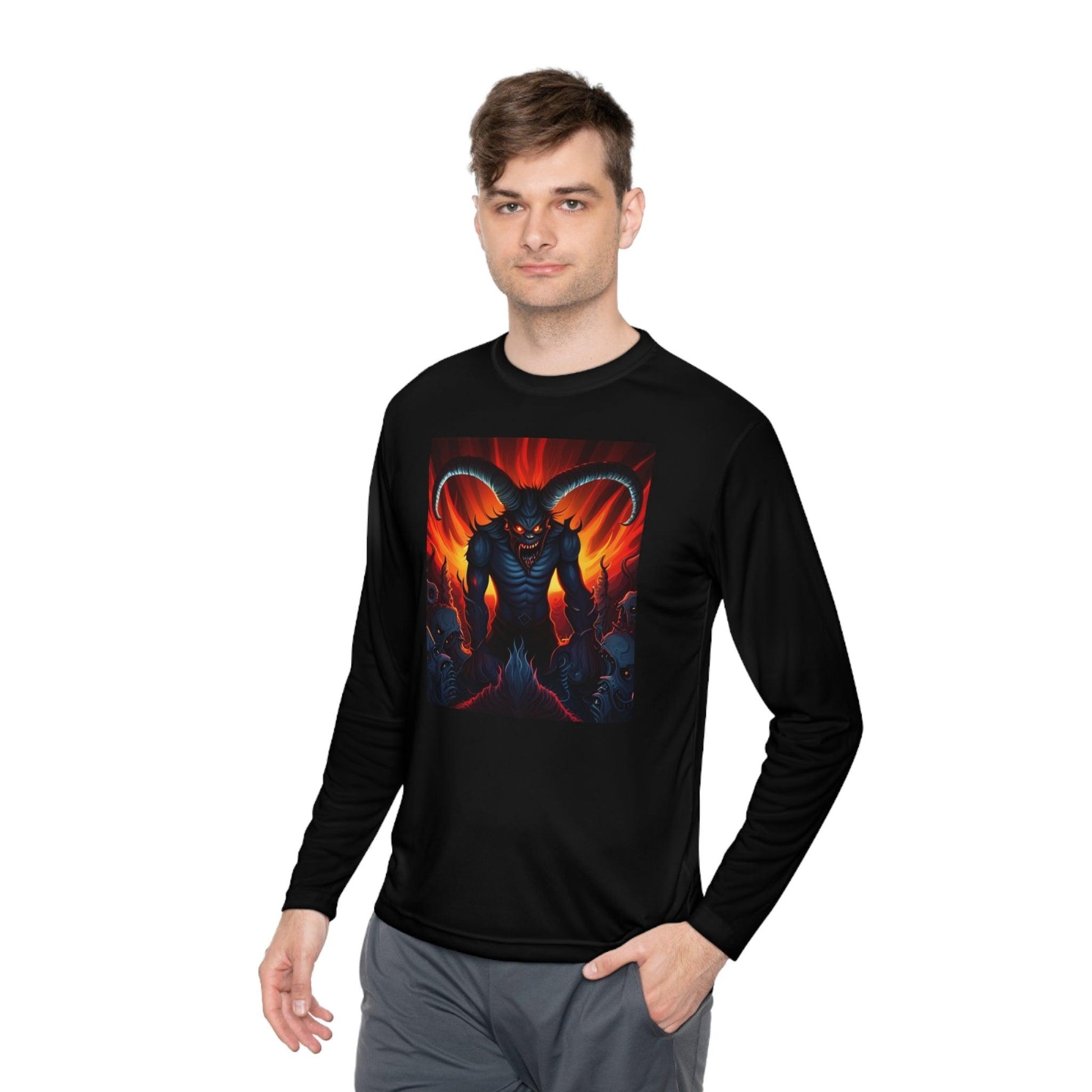 Horny Devil Unisex Lightweight Long Sleeve Tee - Lizard Vigilante