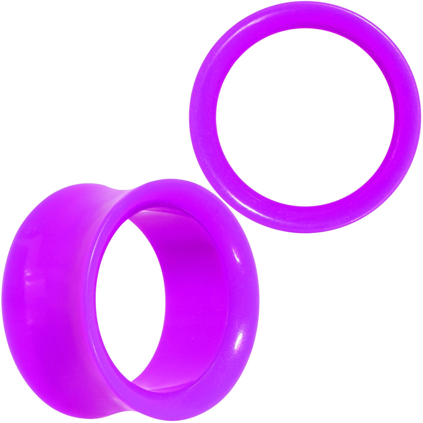 Purple Acrylic UV Saddle Tunnel Plug Set 12mm to 26mm