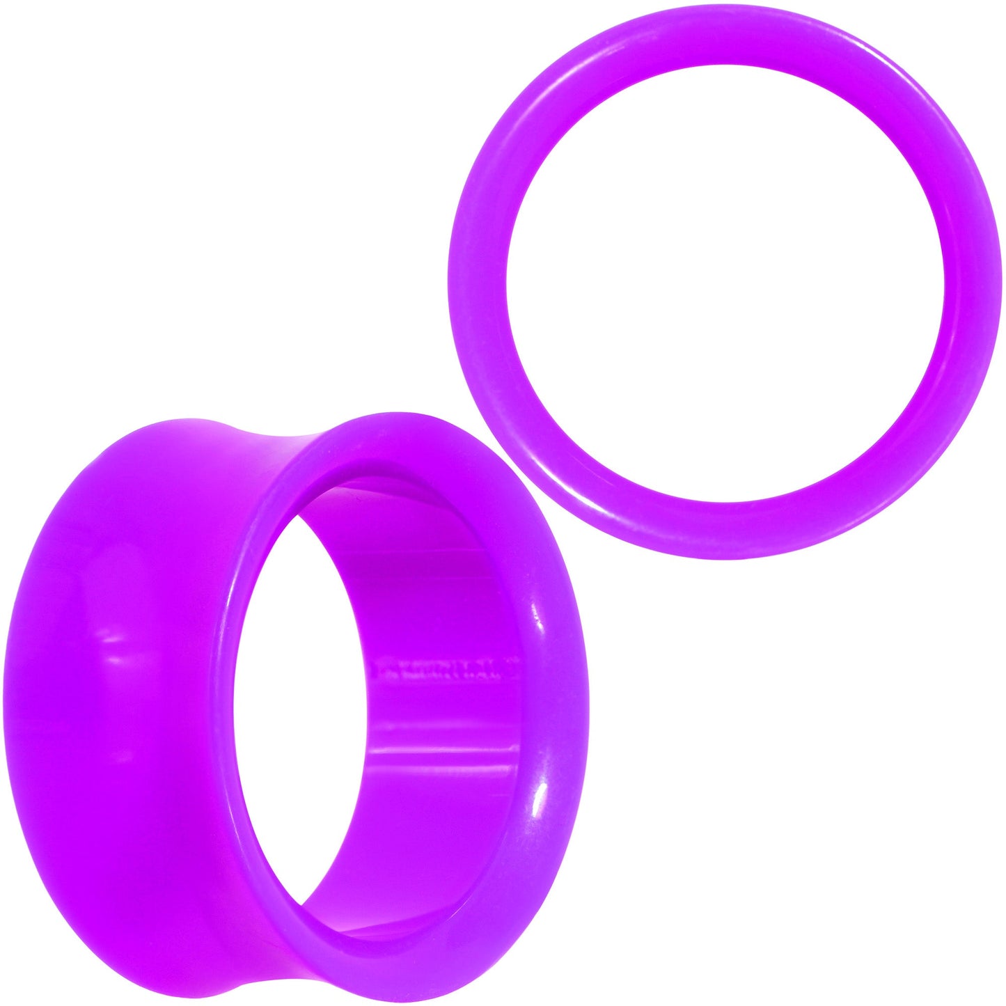 Purple Acrylic UV Saddle Tunnel Plug Set 12mm to 26mm