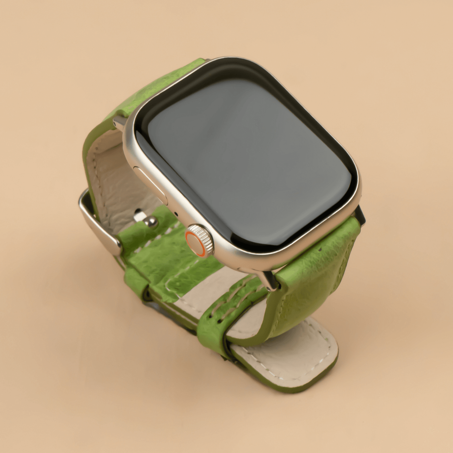 Apple Watch Sheen Green Leather Strap - Boston