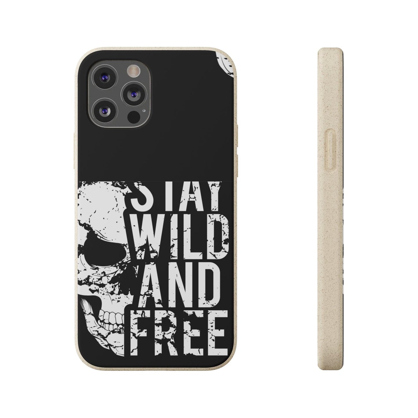 Stay Wild And Free Skull Biodegradable Cases - Lizard Vigilante