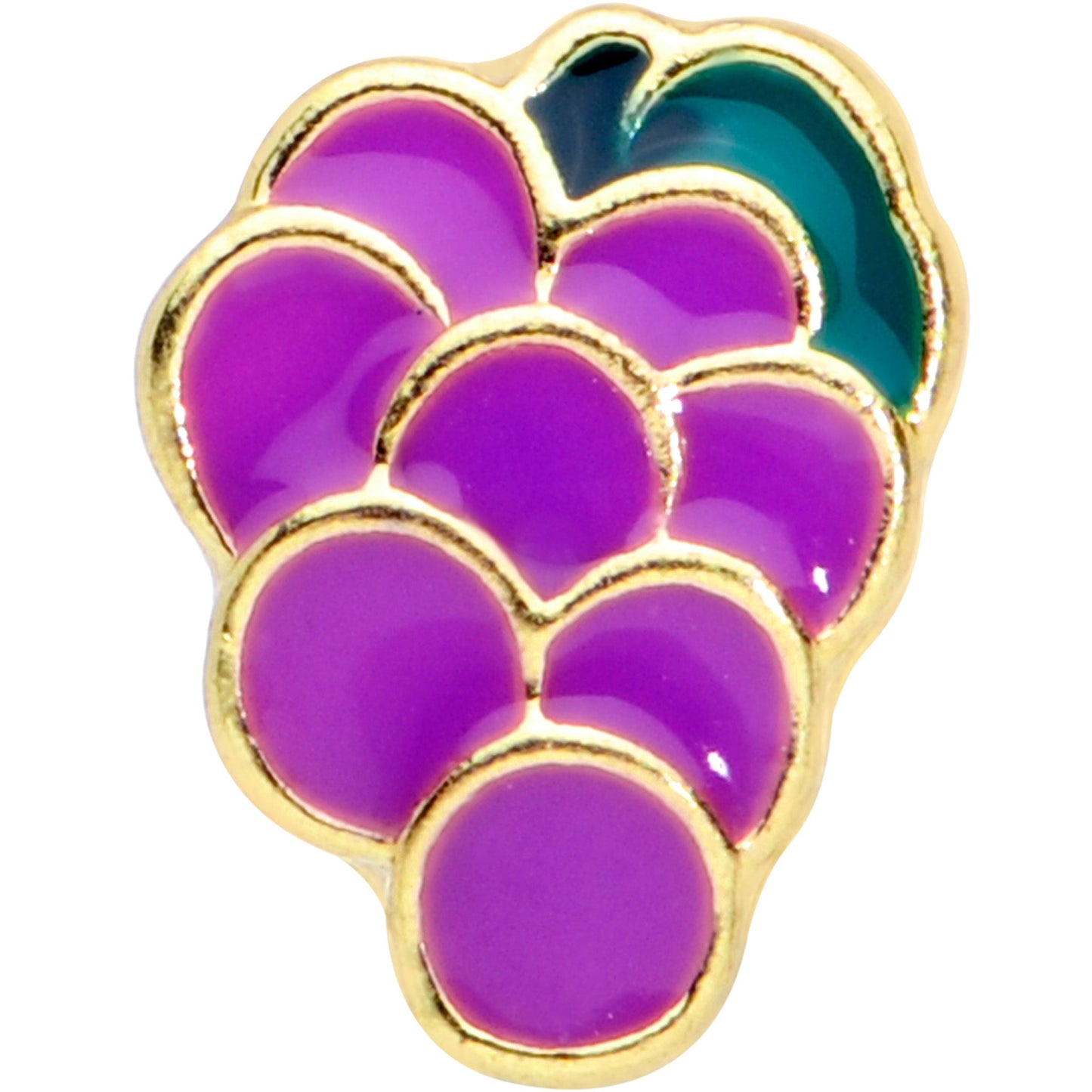 16G 5/16 Gold Tone Sweet Purple Grapes Labret Monroe Tragus