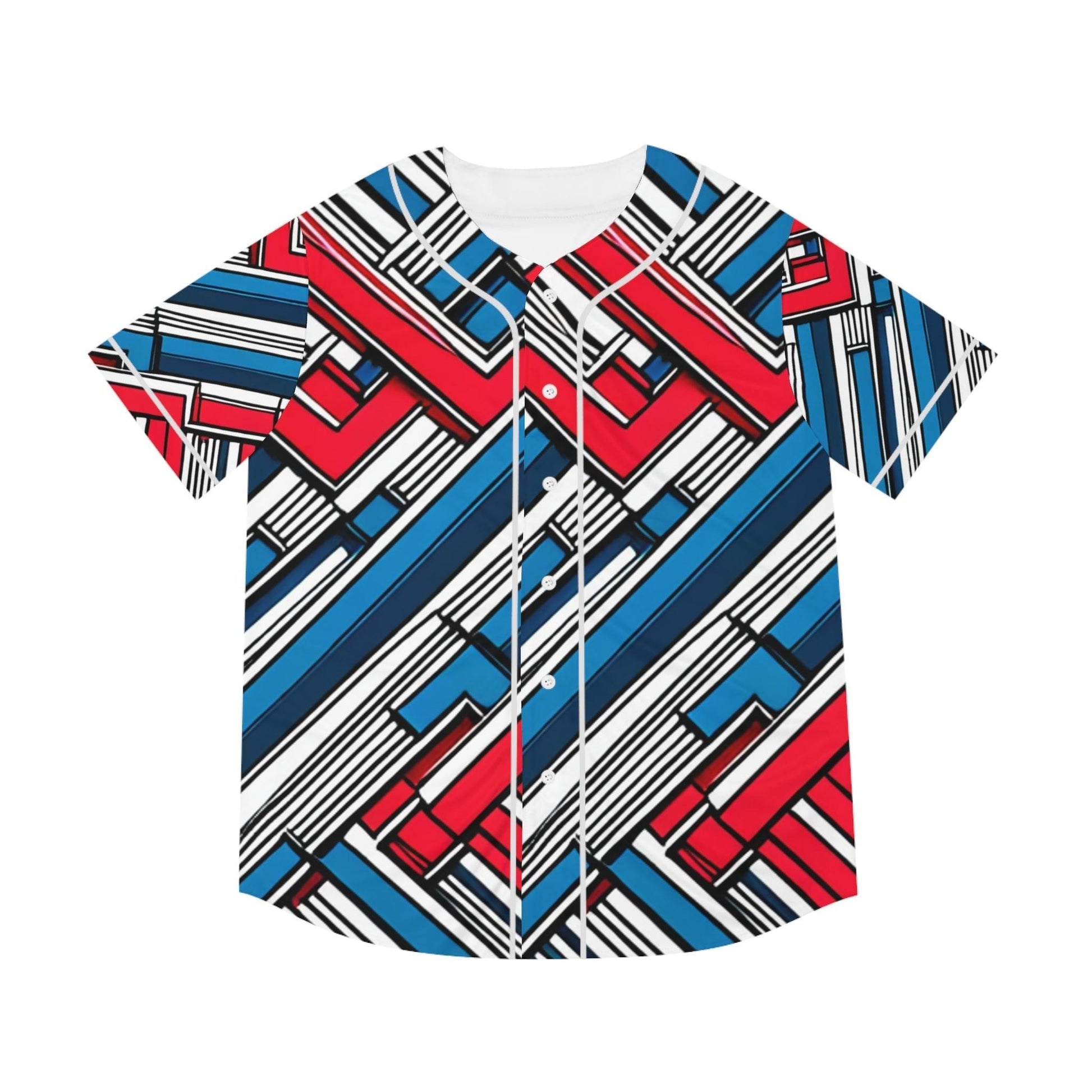 Geometric Patriot Men's Baseball Jersey - Lizard Vigilante