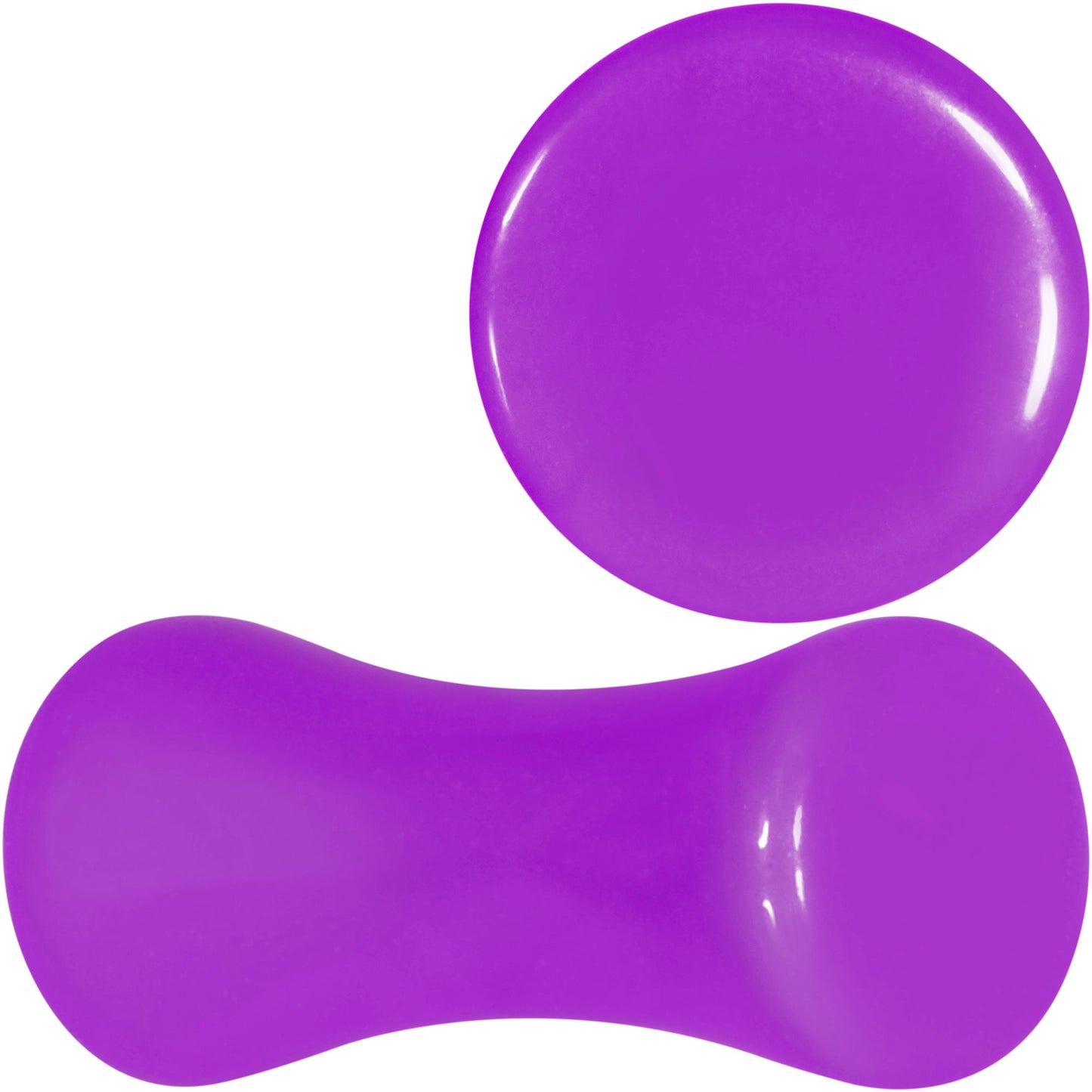 Purple Acrylic Saddle Plug Set 8G to 00G