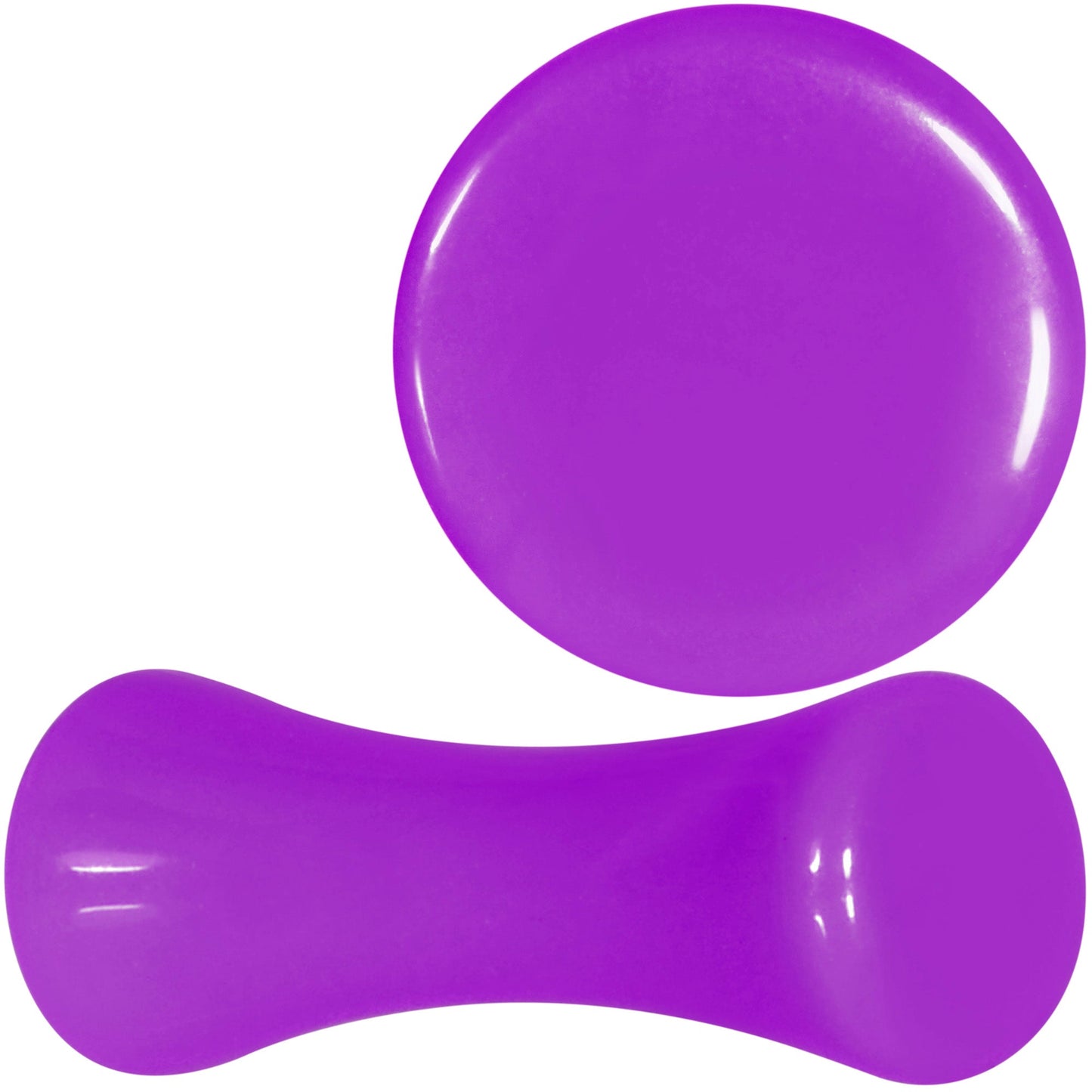 Purple Acrylic Saddle Plug Set 8G to 00G