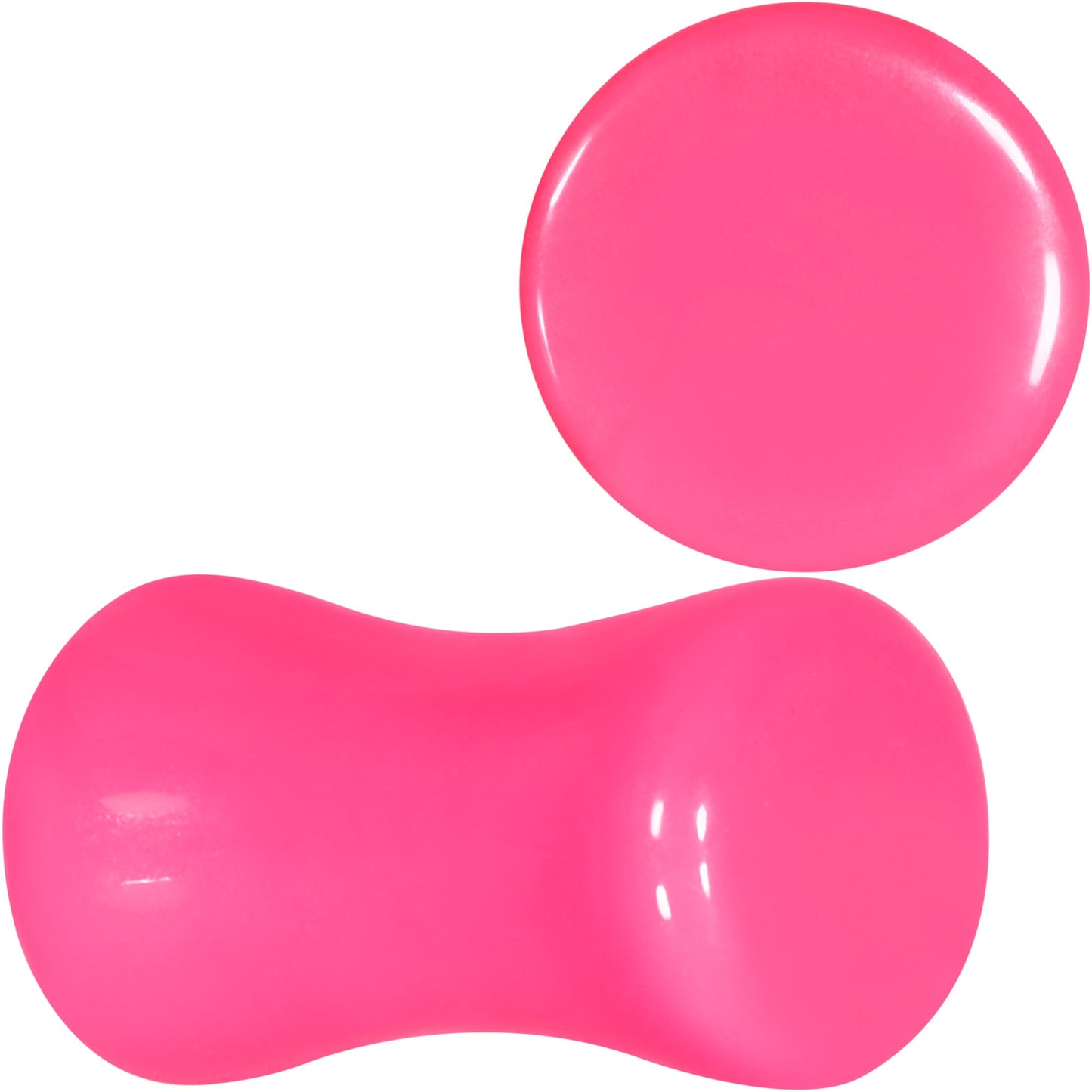 Hot Pink Acrylic Saddle Plug Set 8G to 00G
