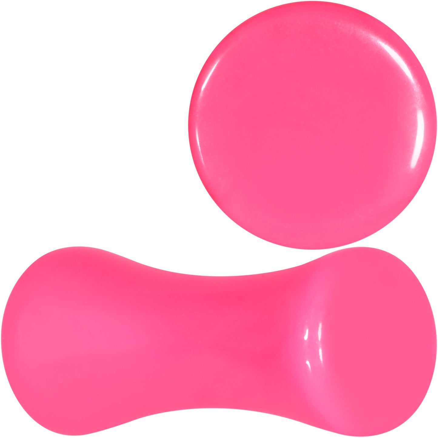 Hot Pink Acrylic Saddle Plug Set 8G to 00G