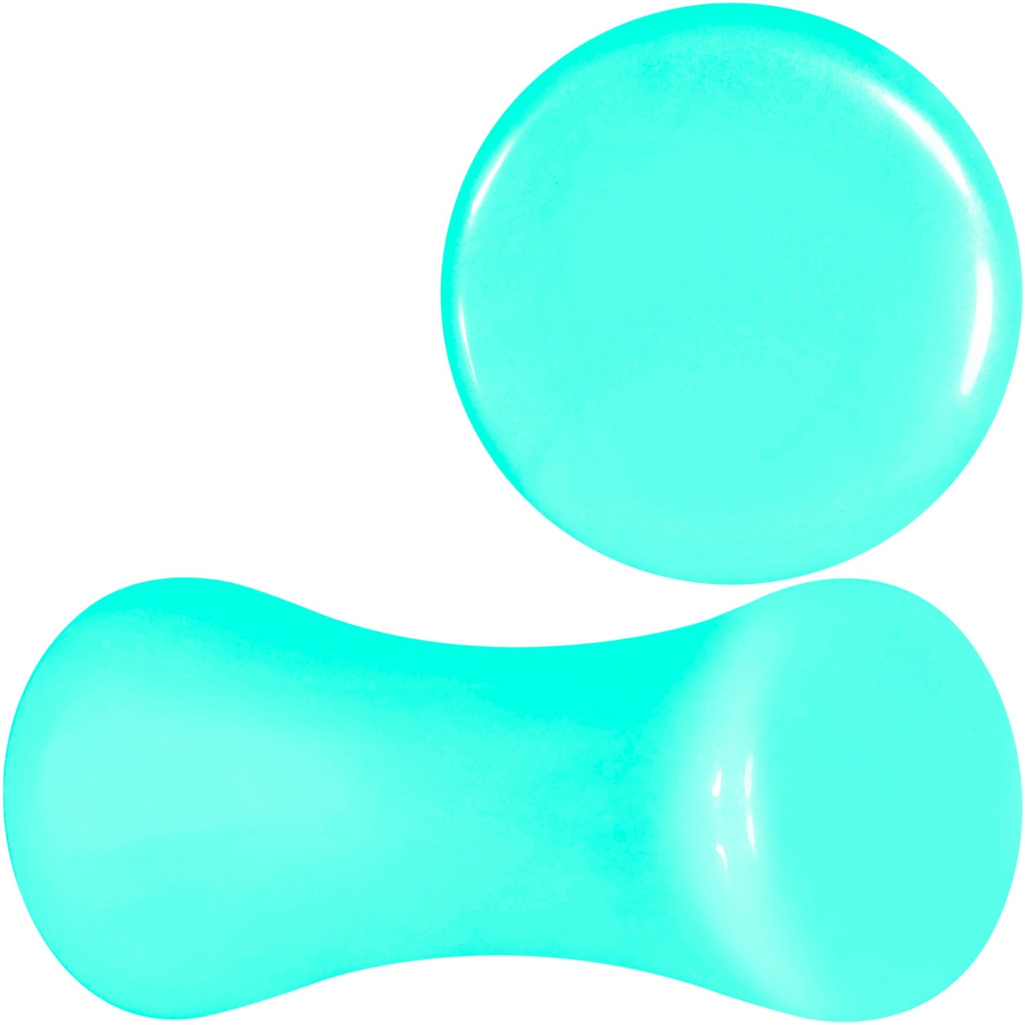 Aqua Acrylic Saddle Plug Set 8G to 00G