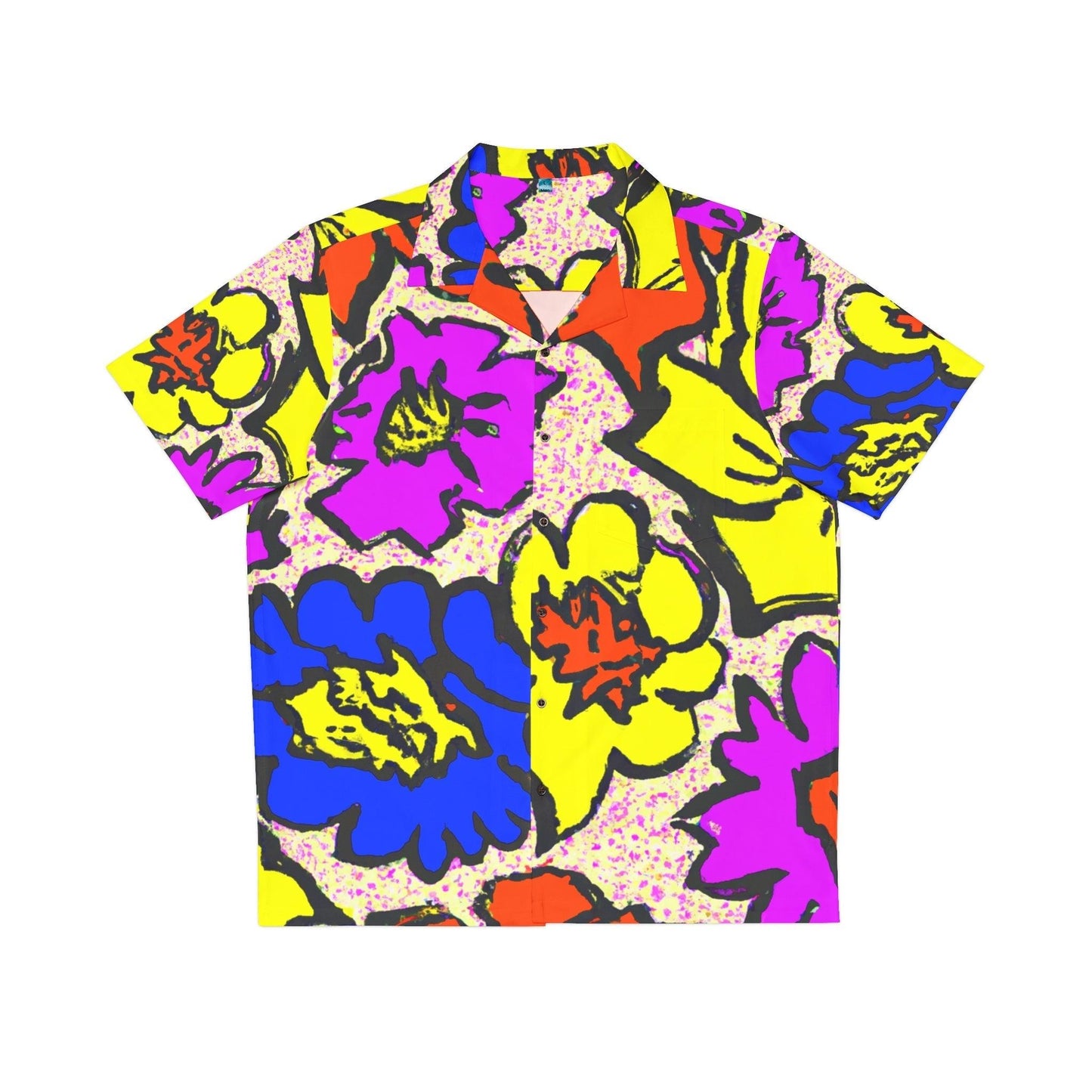 Flowered Men's Hawaiian Shirt - Lizard Vigilante