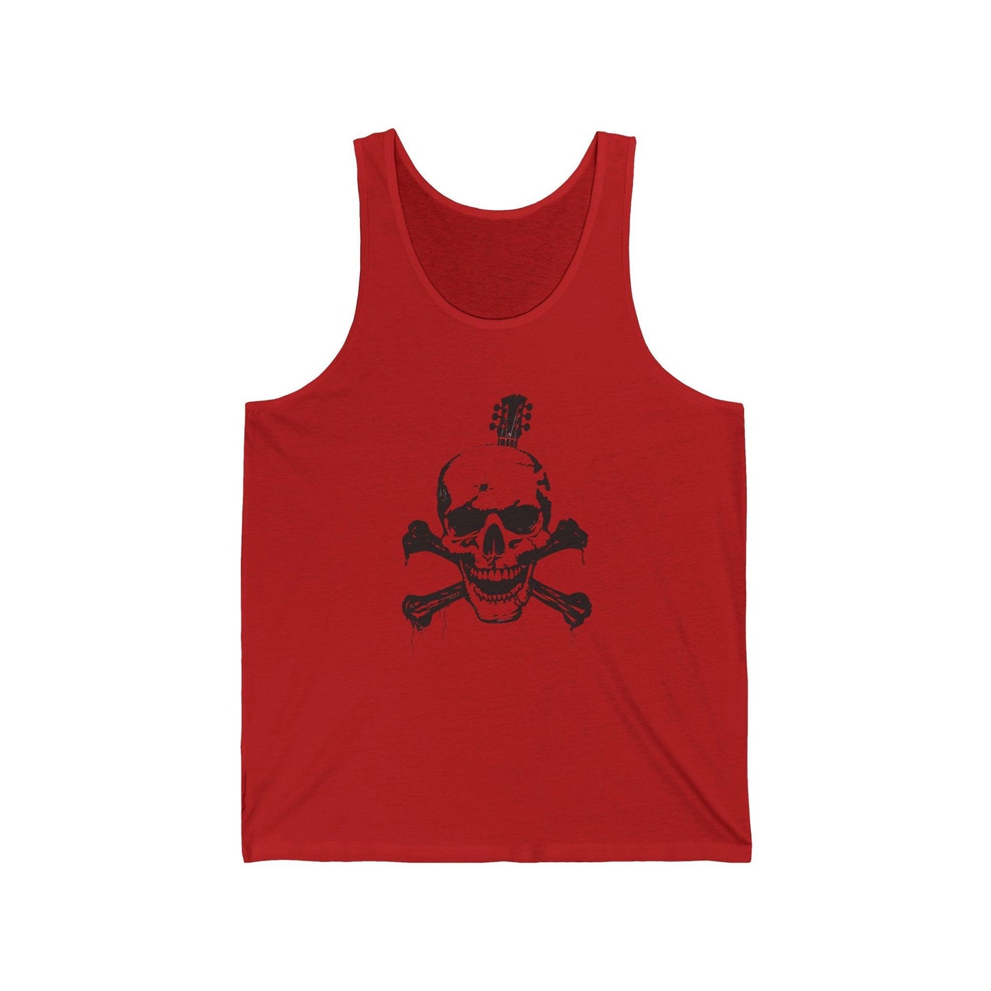 Guitar Skull Cross Bones Unisex Jersey Tank - Lizard Vigilante