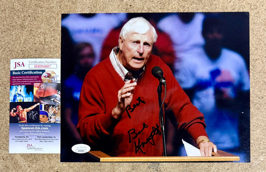 Bob “Bobby” Knight Signed 8x10 Photo Indiana Hoosiers NCAA Basketball With JSA COA