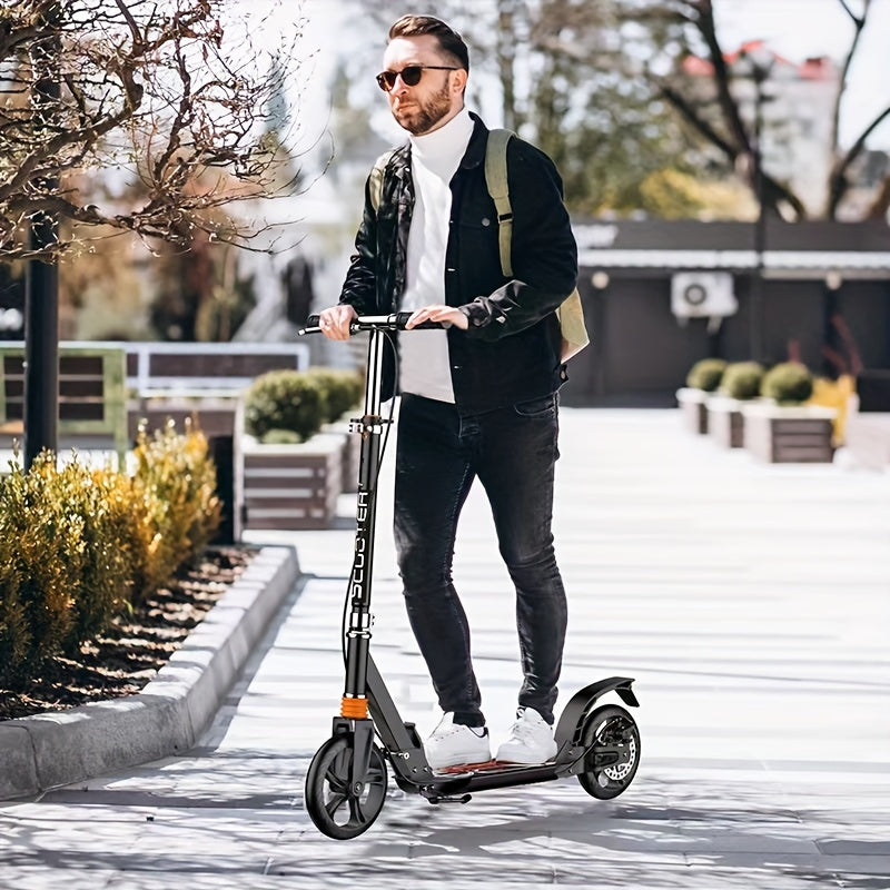 Double Brake Foldable Adult and Youth Scooter – Adjustable Height, Lightweight, Maximum Load Capacity 220LB - Premium  from Lizard Vigilante - Just $74.88! Shop now at Lizard Vigilante