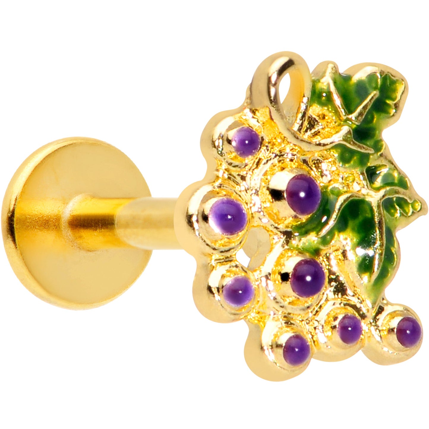 16G 5/16 Gold Tone Yummy Grapes Labret Monroe Tragus