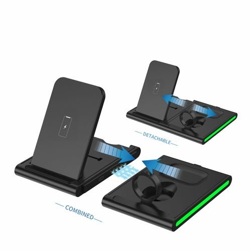 Magnetic Power Tiles : 4 In 1 Wireless Charging Station