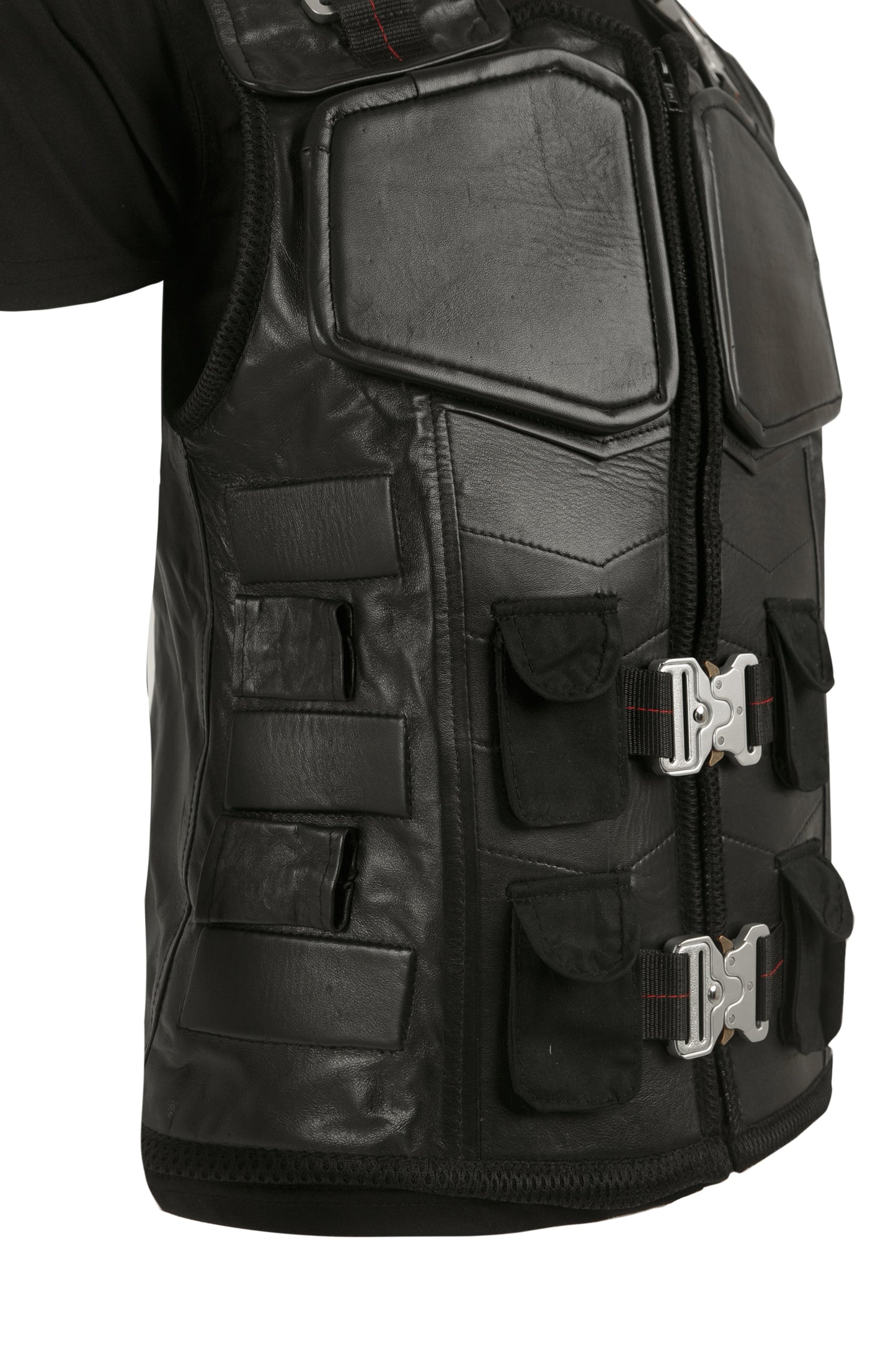 Handmade W Snipes Blade Vest Trinity Vampire Hunter Military Style Handmade Cosplay Costume Leather Vest