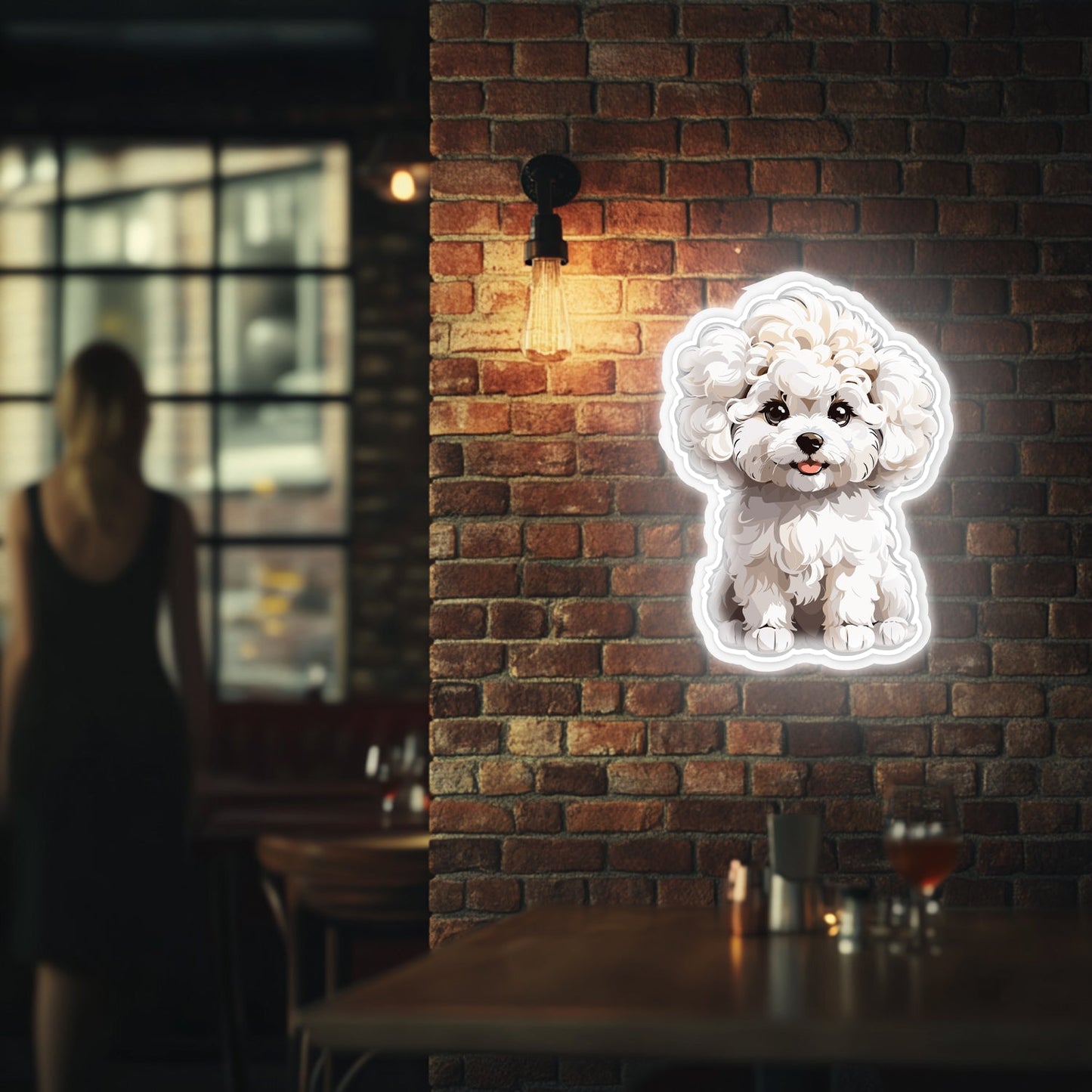 UV Printed Dog Neon Wall Art- LV0022