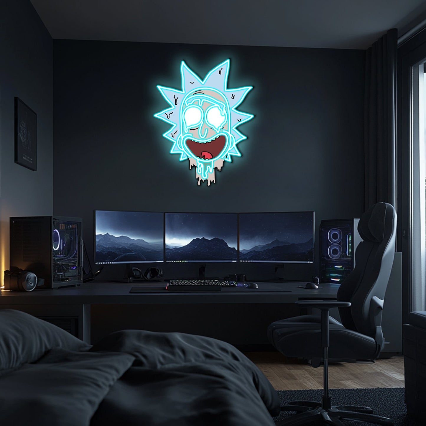 UV Printed Rick Neon Wall Art- LV0040