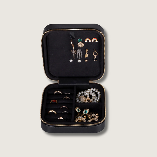 Luxury Travel Jewelry Box – Black - Palermo