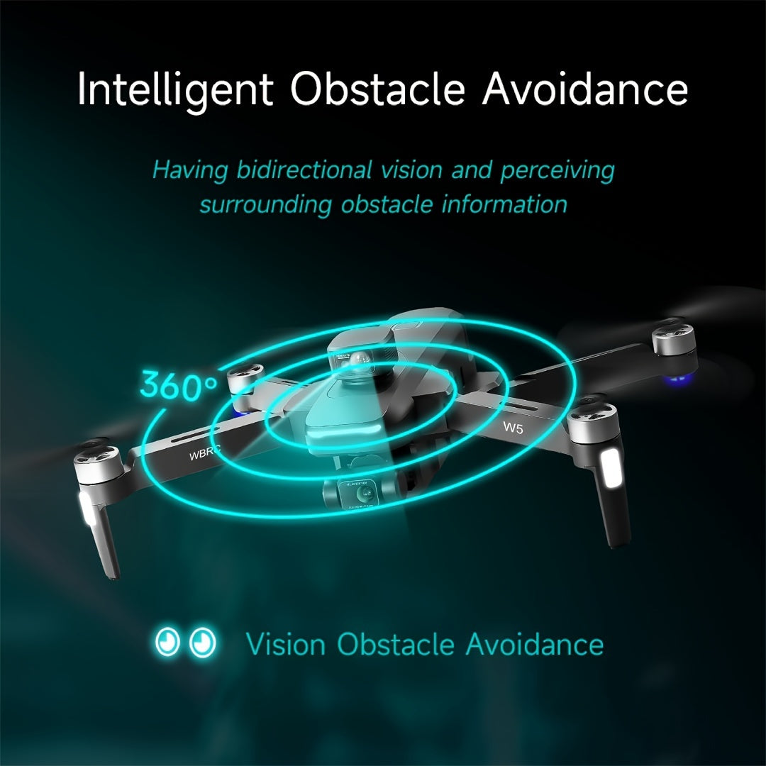 New Arrival W5- Drone, Extra Long Distance 16400 Feet Digital Image Transmission, Super Powerful Brushless Motor, EIS Three-axis Electronic Anti-Shake Gimbal, GPS Precise Outdoor Positioning, 4K HD Camera, 360° Full Angle In