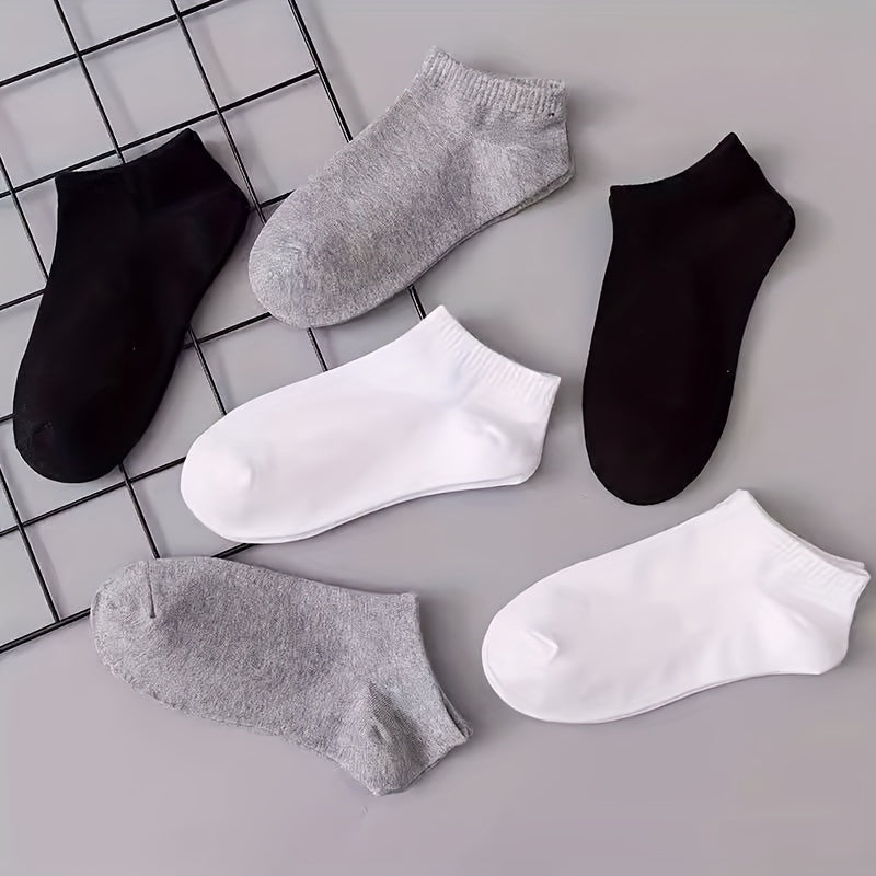 1/5/10/20/30 Pairs Essential Ankle Socks - Soft, Lightweight, Low-Cut, All-Match, Comfortable Women's Stockings & Hosiery