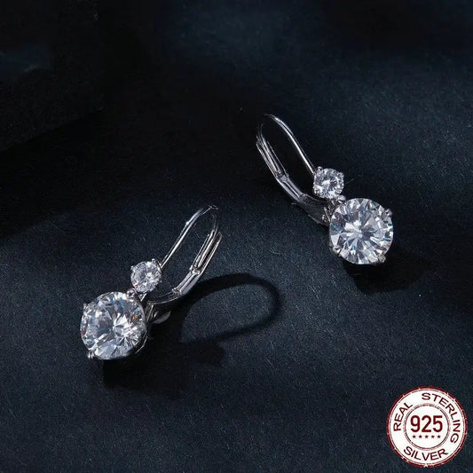Affordable Luxury Style S925 Sterling Silver 1 Karat Moissanite Ear Clip