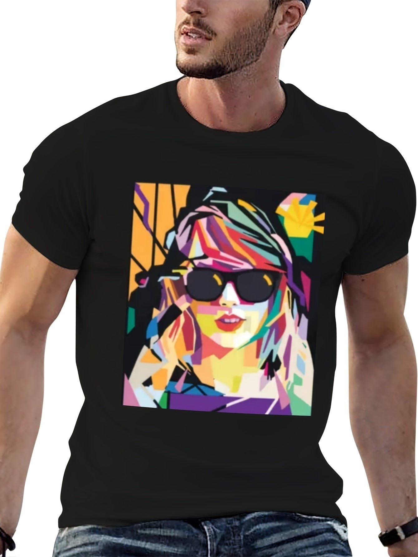 Vintage Taylor Swift Era Tour Men's Casual Short Sleeve T-Shirt – Boho Concert Apparel - Premium  from Lizard Vigilante - Just $26.99! Shop now at Lizard Vigilante