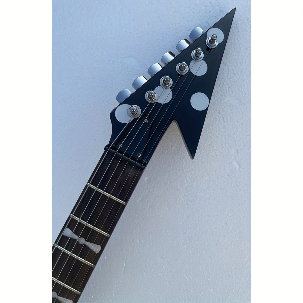 Custom Randy Signature Electric Guitar - Polka Dots Flying V Shape with Fixed Bridge - Premium  from Lizard Vigilante - Just $647.99! Shop now at Lizard Vigilante