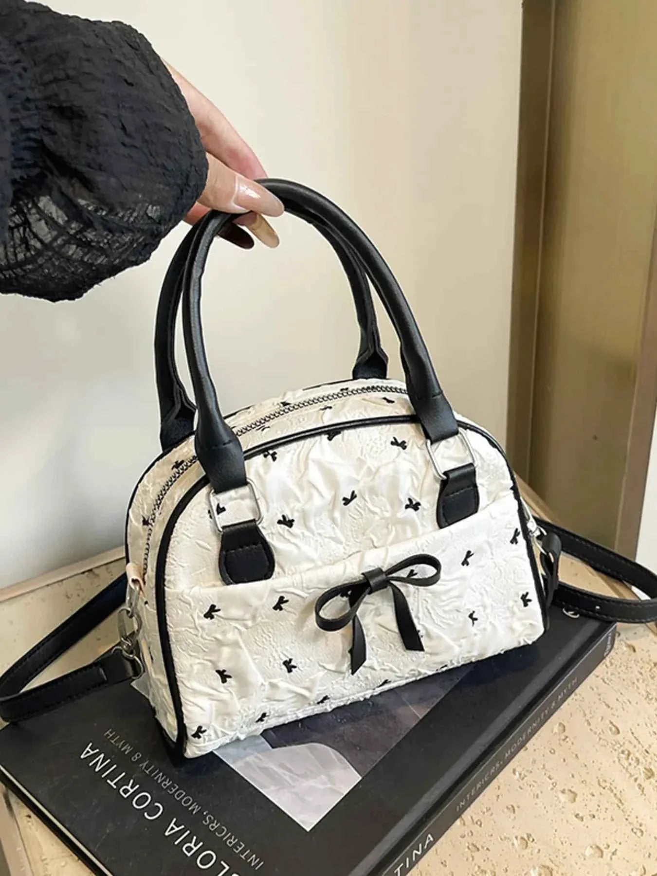 Ruched Bow : Crossbody Bag