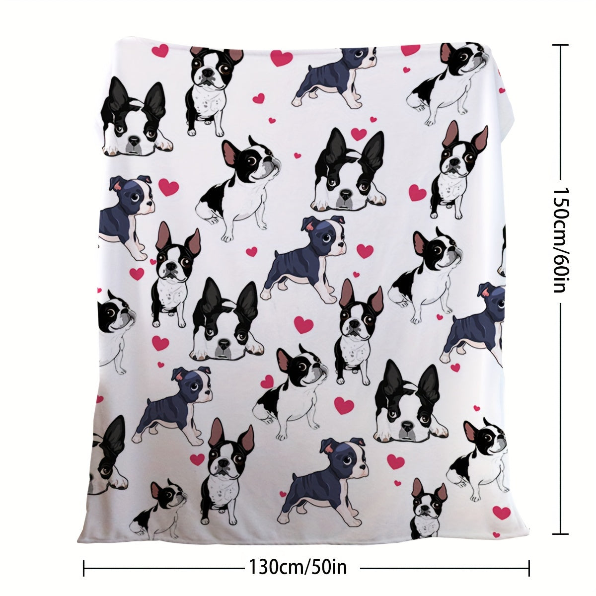 1pc Super Soft Cute Dog Fleece Blanket - Ultra-Cozy, Lightweight & Warm - Premium Flannel Throw for Couch, Bed & Sofa - Stylish Living Room Decor Accent