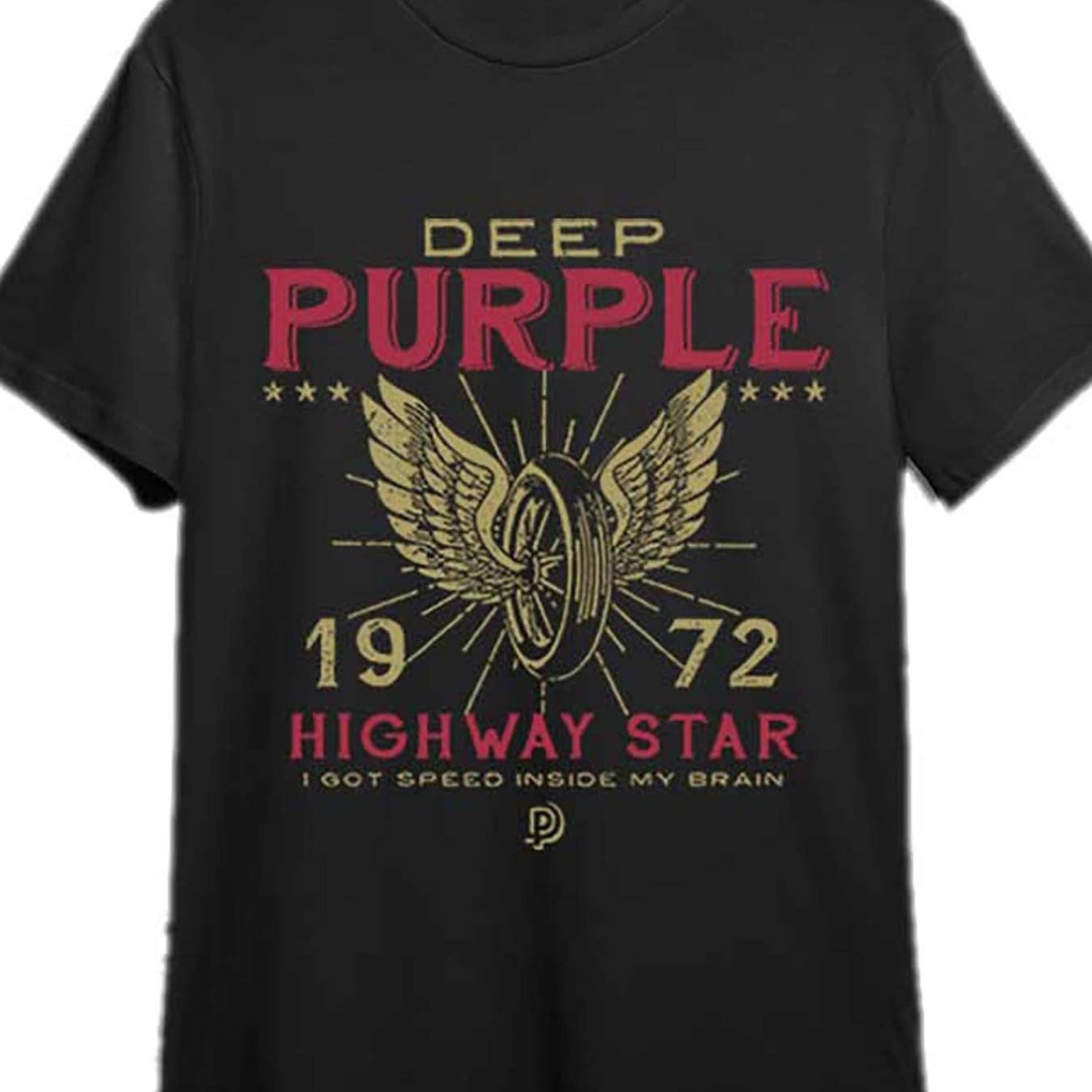 1972 Deep Purple "Highway Star" Retro Men’s T-Shirt – Iconic Rock Tee in Black, 100% Cotton - Premium T-Shirt from Lizard Vigilante - Just $27.88! Shop now at Lizard Vigilante