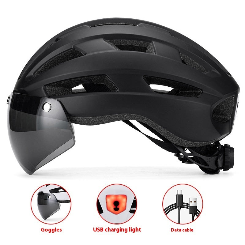 Magnetic Suction Goggles Unisex Mountain Highway Color Changing Cycling Bicycle Helmet