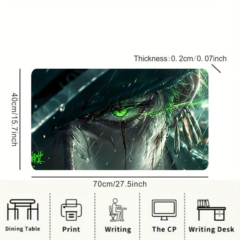 1pc Large Gaming Mouse Pad, Extra-Large Cool Graphic Design, Thick Non-Slip Washable Rubber Desk Mat, Precision Edge Locking, for Gamers and Office Use, Rectangular Shape