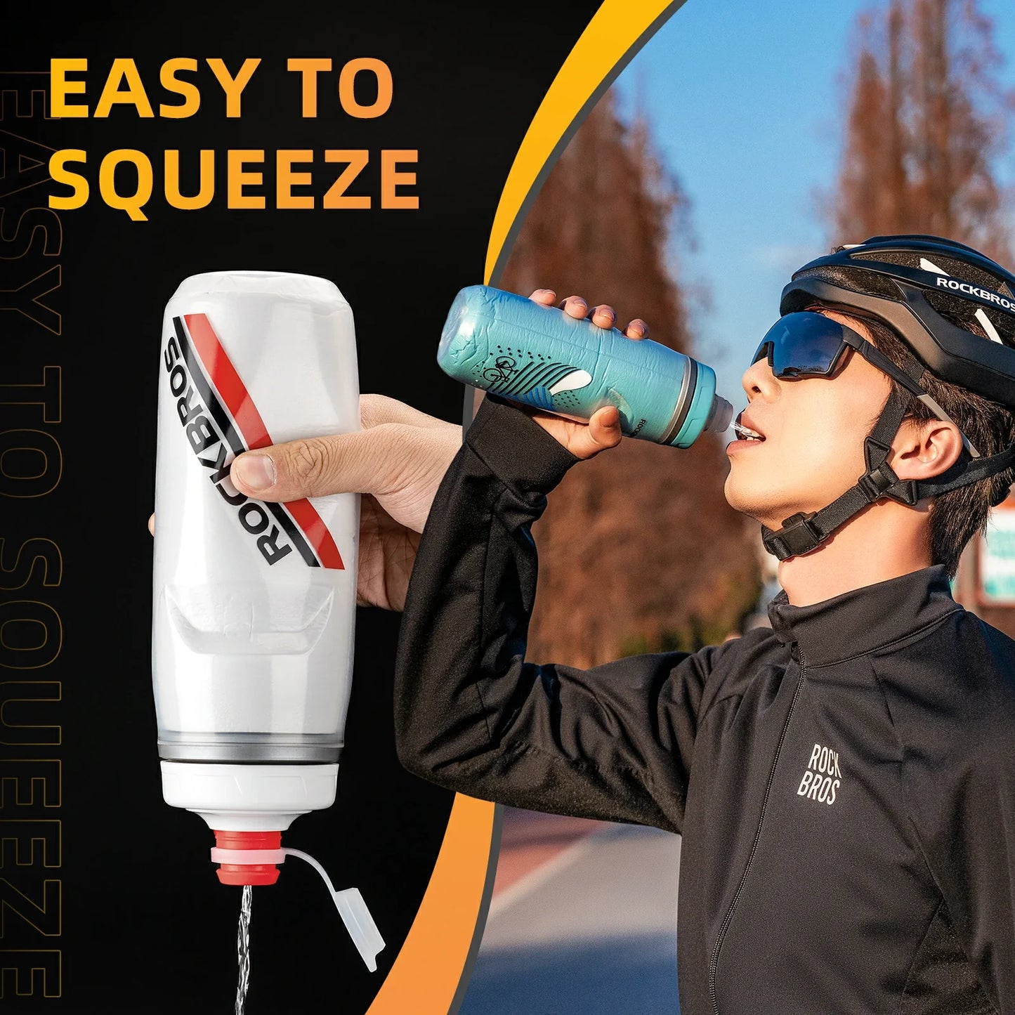ROCKBROS 21OZ Insulated Bike Water Bottle